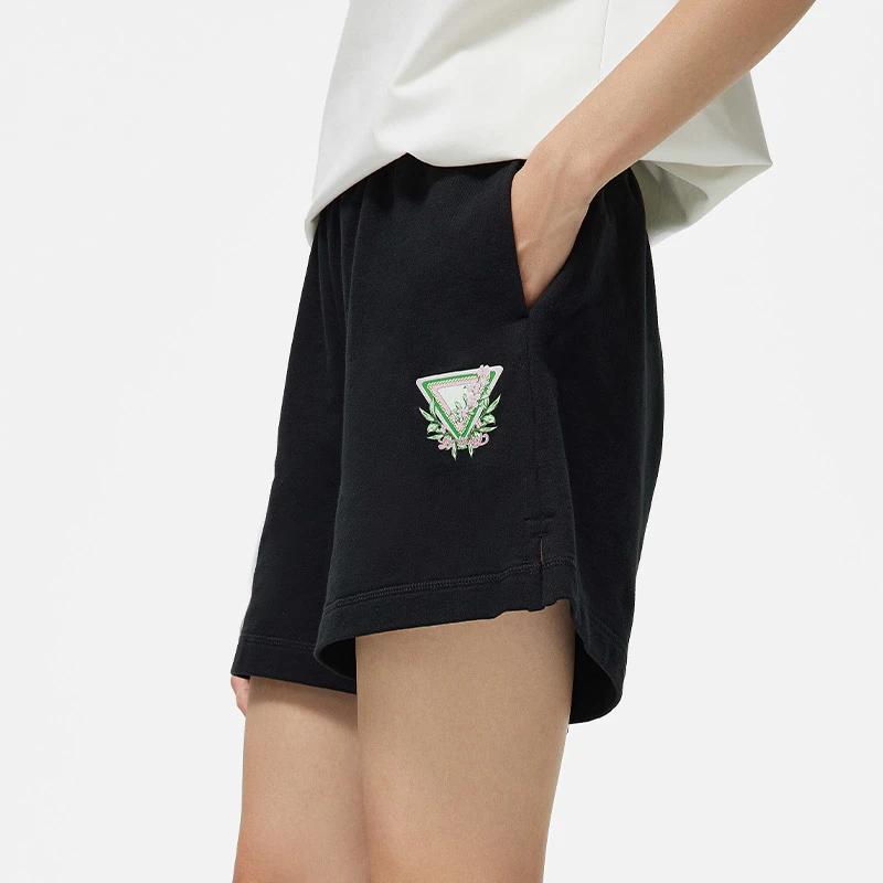 Li-Ning Chinese Culture Series Graphic Print Straight Shorts Women Bottoms Black AKST416-3