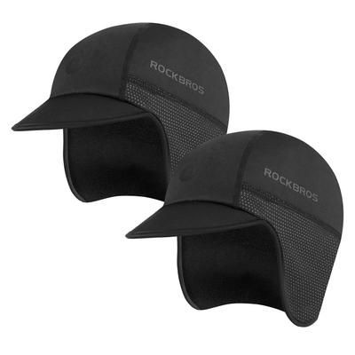ROCKBROS Bisiklet Kış İç Kask Soğuk Polar Bere Unisex için Bere, Bere, Bere, Koruma, Kulaklıklar, Teri Emen, Fırçalanmış Astarlı Siperlik,