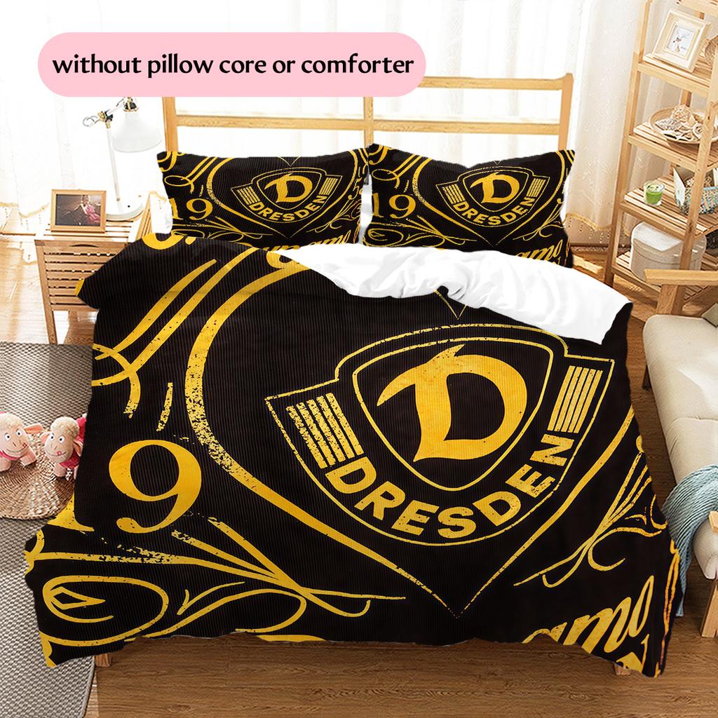 Dynamo Dresden Pattern Bedding Quilt Set Home Decoration Gift (1 * Duvet Cover + 2 * Pillowcase Without Core)