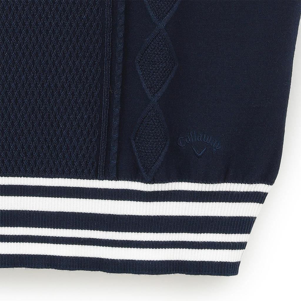 Callaway Women's Crew Neck Knit Vest (Brand Logo, Cable Knit) / Golf / C24119201 1120_Navy S