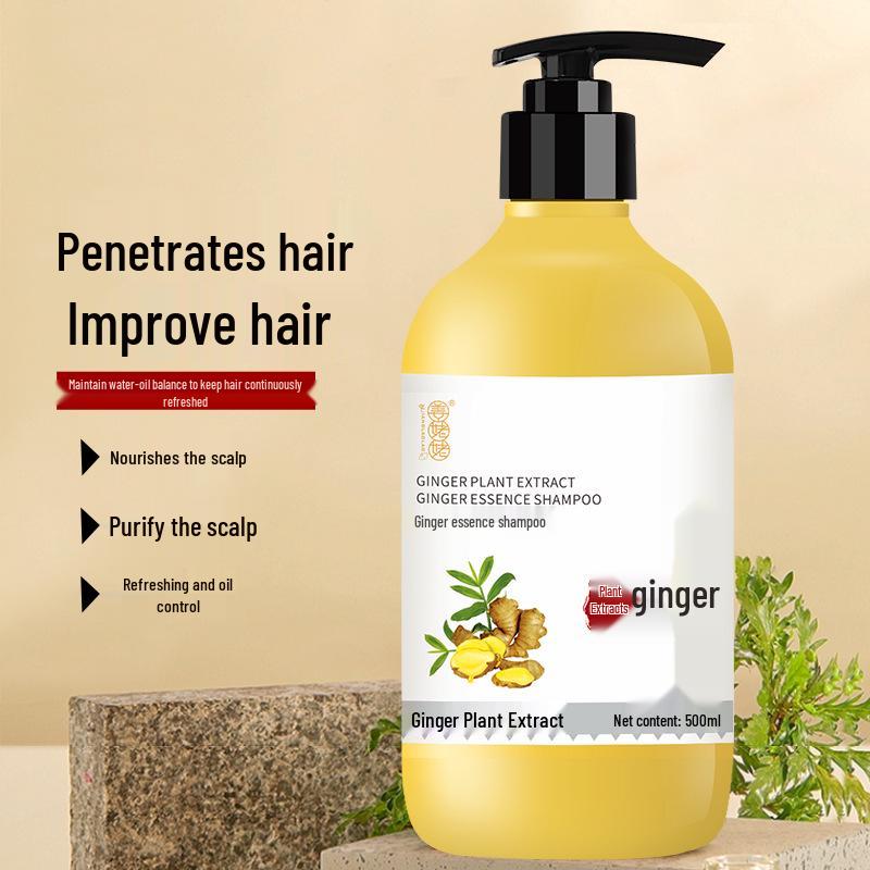 Plant-Based Ginger Shampoo: Anti-Dandruff, Anti-Itch, Oil Control, Long-Lasting Fragrance