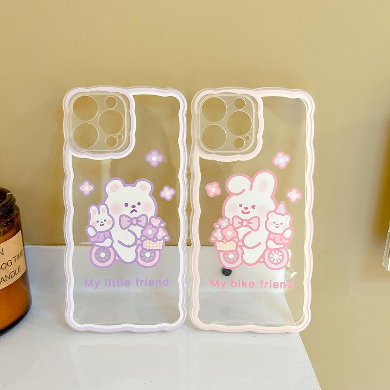 

Чехол Zhitai Cartoon Rabbit для iPhone 11-15Pro, 13, XS/XR iPhone 15 Plus