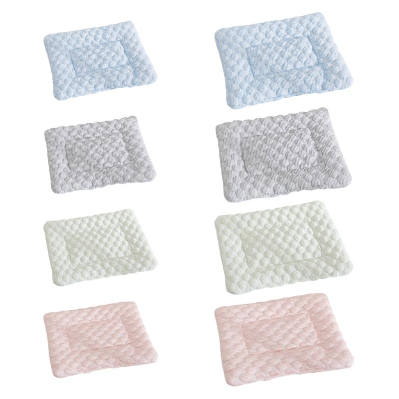 Small Animal Cooling Bed Mats With Antislip Base Multipurpose Hamster Cage Pad Ice Silk Fabric Easyly To Clean