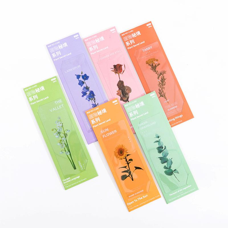 5Pcs PET Transparent Plant Leaf Bookmark Nature Botanical Leaves Book Marker for Reading Journal DIY Decor Supplies