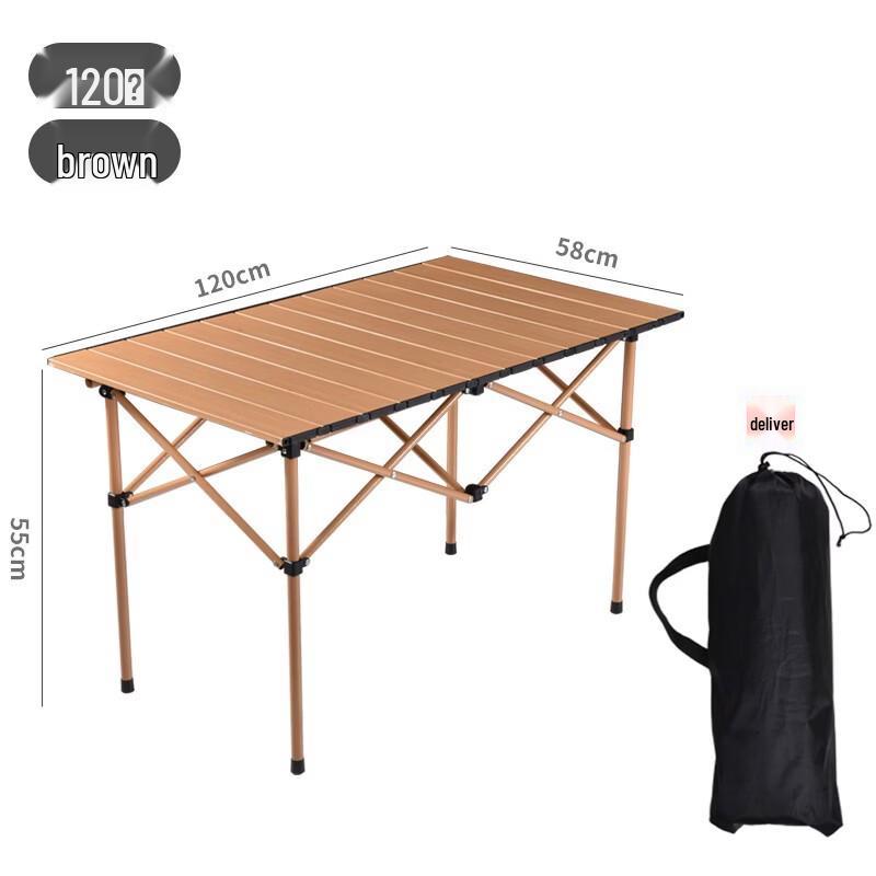 ZISIZ Portable Outdoor Roll-Up Camping Table