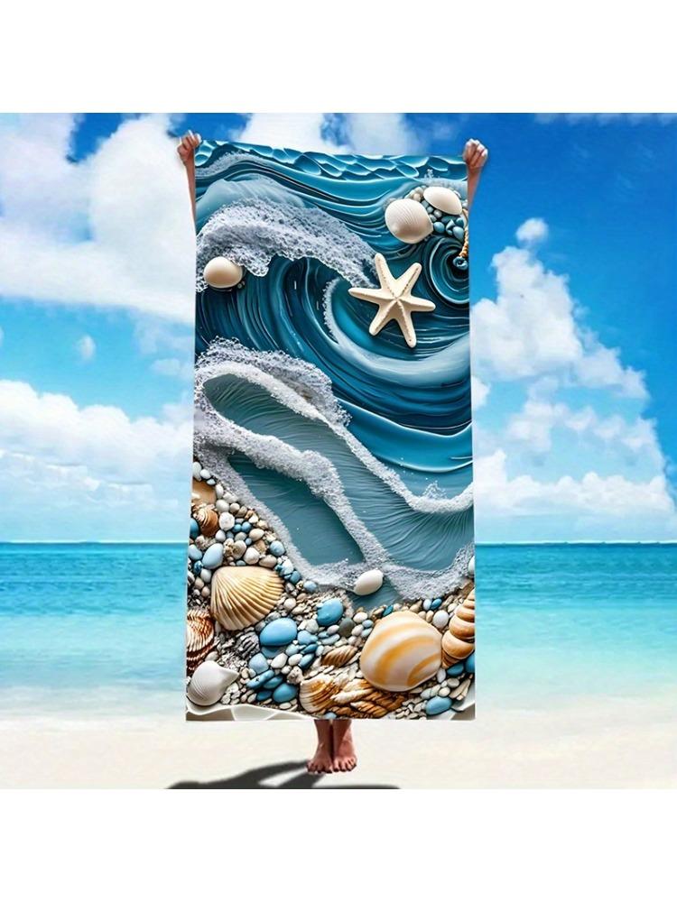 

1pc Van Gogh Starry Night Cat Beach Towel - Quick-Dry Microfiber, Absorbent & Lightweight for Beach, Pool, Yoga, Camping W30*H60(CM)