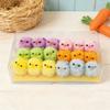 Mini Plush Easter Chickens Furry Fake Pom Chicks Miniature Farm Animals Figurine for Party Favors DIY Crafts Table Decoration