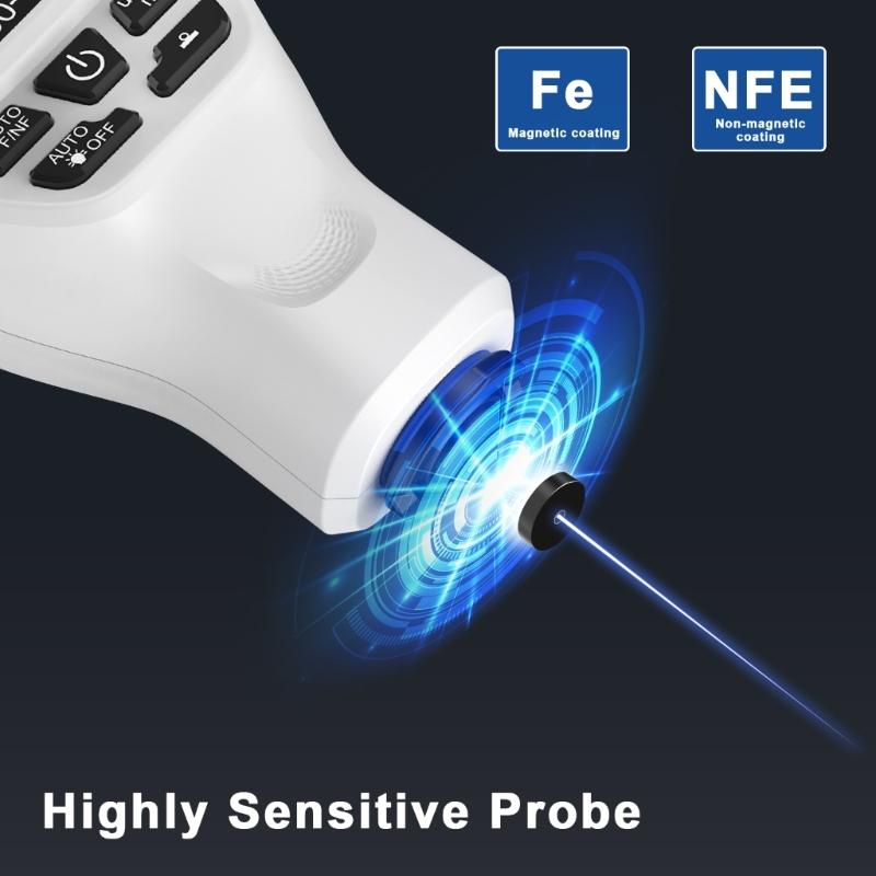 Car Coating Thickness Gauge 0-2000UM Paint Tool Backlit Car Painting Depth Gauge Coating Measuring Tool
