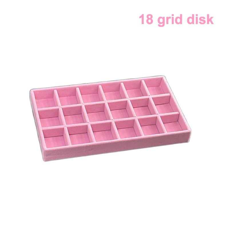 Flockovaný šperkovnicový displejový podnosový stojan Více stylů pro náhrdelník, náramek, náušnice, prsten Organizér Box