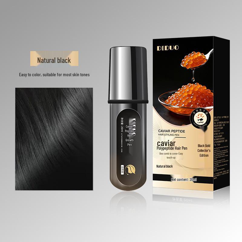 DIDUO Caviar Peptide Hair Touch-Up Pen: Plant-Based, Hair-Friendly White Hair Concealer.