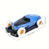 360° Automatic Rotating Four Wheel Flying Car with Dynamic Music And Crane Style Doors, a Electric Toy Vehicle.