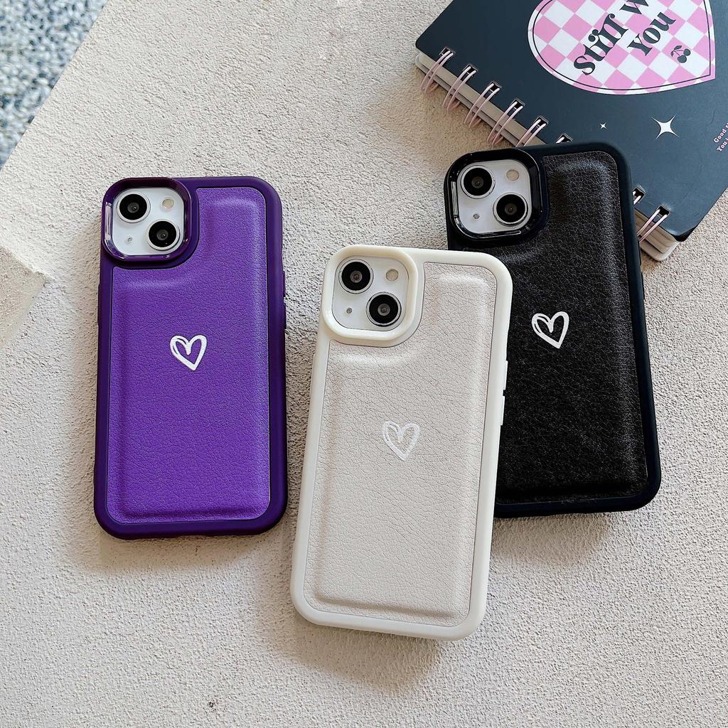 Custodie Amore Carine Per Iphone Xsmax Xr X 11 13promax 12 Promax 14 Pro Max Plus Cartoon Pelle Cuore Ins Silicone Morbido Custodia per Telefono