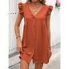 Summer Sexy Women's Cross-border Sleeveless Solid Color Dress