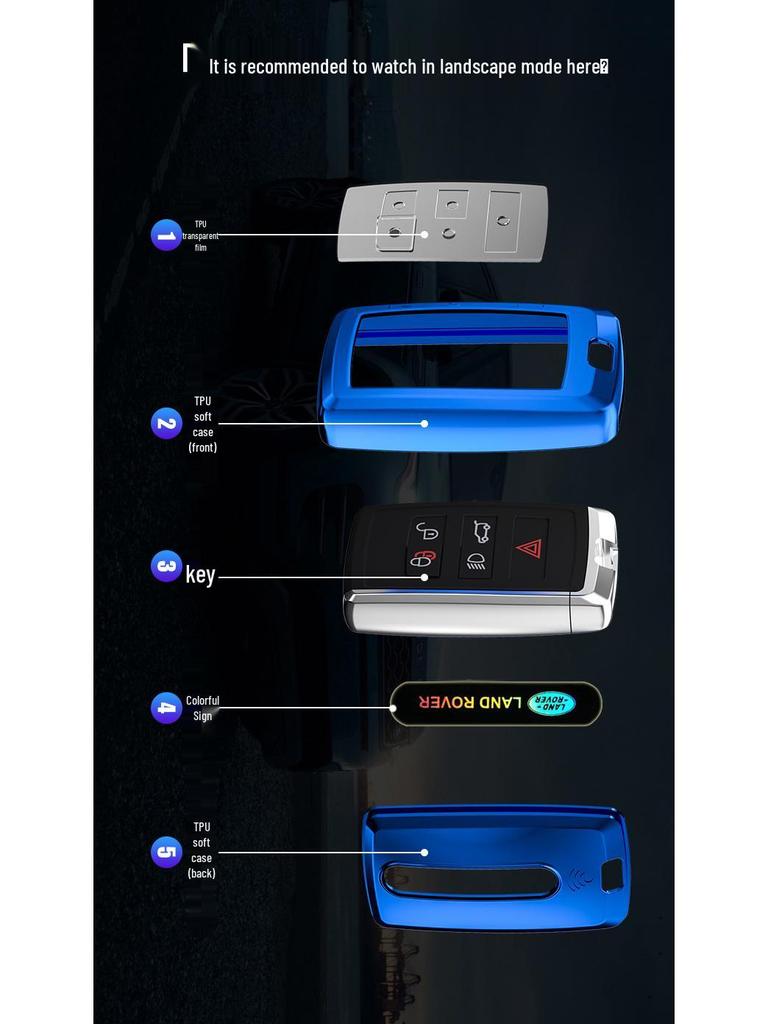 Land Rover Range Rover Key Case for Discovery Sport, Velar, Defender, Freelander, and Evoque.