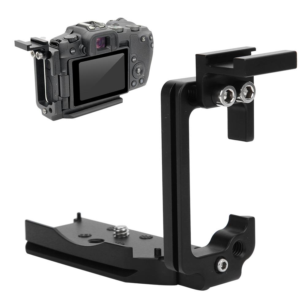 Stretchable Aluminium Alloy Quick Release L Plate Hand Grip Bracket for Canon EOS RP Mirrorless Camera with Hot Shoe Mount