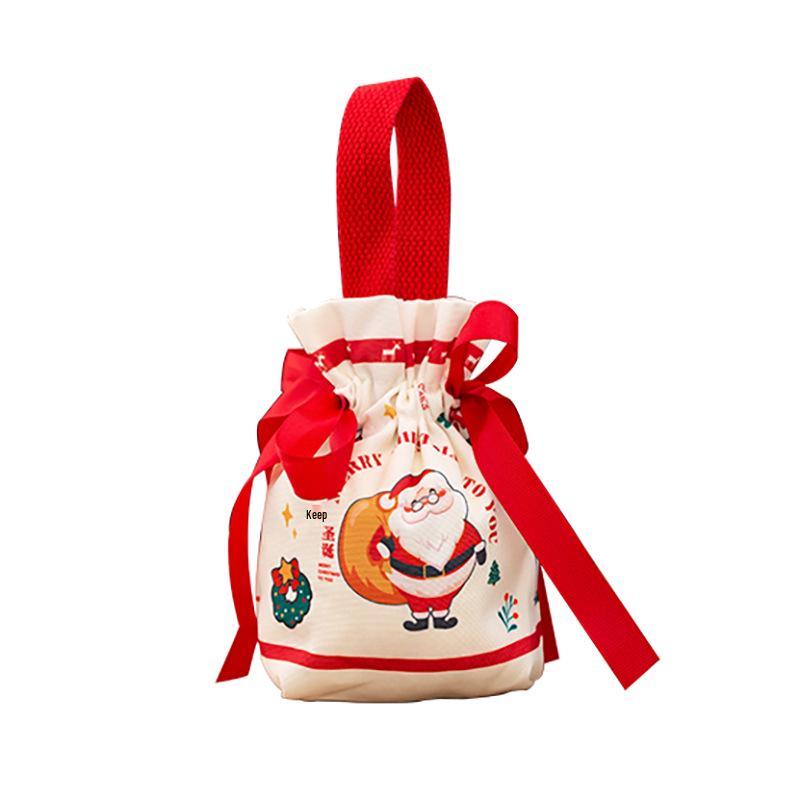 High-End Christmas Apple Candy Canvas Gift Box and Bag
