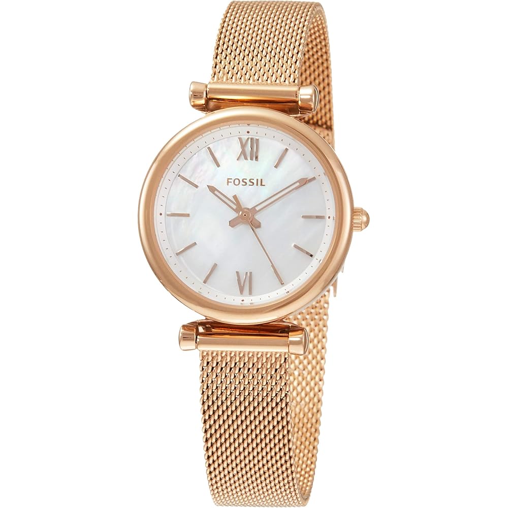 Fossil Carlie ES4433 Women s Watch Pink Gold Stainless Steel Analog Design