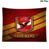 Custom Name Al Ahly SC Printed Tapestry – Wall Hanging for Bedrooms, Dorms, and Home Decor