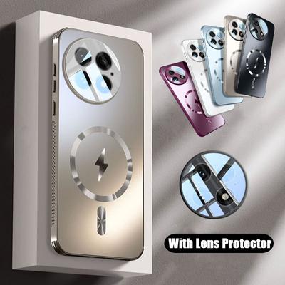 Pre Magsafe matné matné puzdro OnePlus 13 Hard Shockproof Lens Protector Kryt telefónu pre Oneplus 12 12 ACE 5 puzdro na bezdrôtové nabíjanie