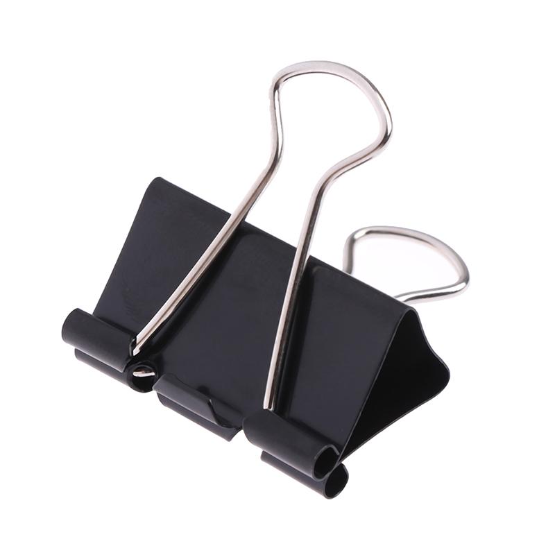 10 pcs Black Metal Binder Clips Notes Letter Paper Clip Binding Securing clip