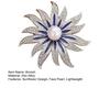 Sonnenblumen-Form Brosche für Damen, Strasssteine eingelegte Brosche für Kleid, Mantel, Schal, Vielseitiges Broschen-Accessoire für Mutter, Hochzeit