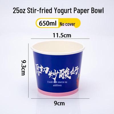 Einweg-Papierschalen für frittierten Joghurt