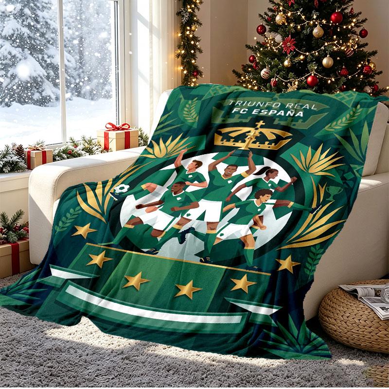 Club Santos Laguna Pattern Blanket for Home Decoration, Bed, Sofa, Car Travel, Camping, Suitable for All Seasons, Birthday Christmas Gift
