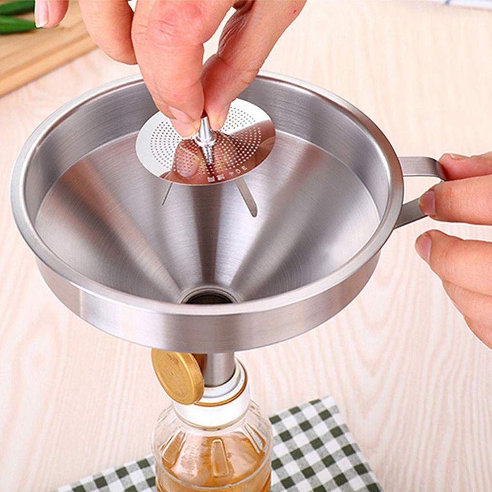 Stainless Steel Premium Detachable Food Grade Kitchen Tools Filter Screen Funnel Filter Strainer