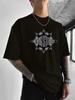 Gang Starr Logo Print T-Shirt Fashion Street Style Star Pattern Design {Men's Printed Round Neck  Oversized Unisex Harajuku high quality