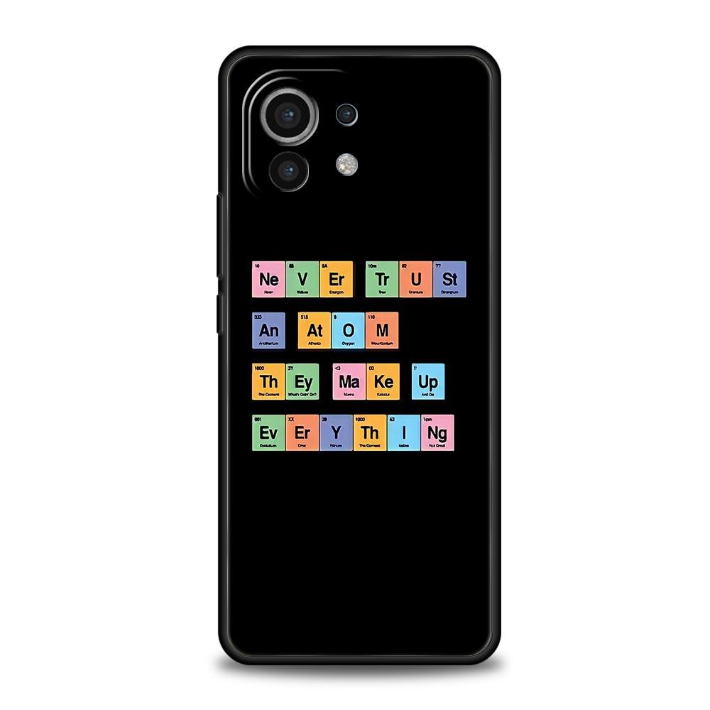 Phone Case for Xiaomi Mi 17 15 14 13 12 11 Ultra 15T 14T 13T 12T 11T Pro Lite Soft TPU Chemistry College Periodic Table Science Xiaomi 13 Pro