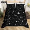 Christmas Duvet Cover Cartoon Snowman Deer Reindeer Bedding Set Twin Size Microfiber Cute Gingerbread Stocking Comforter Cover