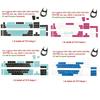 Pour clavier mécanique Logitech Remplacement de touches G915\G913\G815\G813\TKL87 13 Touches Gaming Antidérapantes