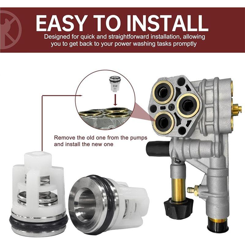 A25F-For Simpson For Pressure Washer Pump Replacement Valve- Cleaning 7104223 6Pcs For Pressure Washer Pump Rebuild Kit
