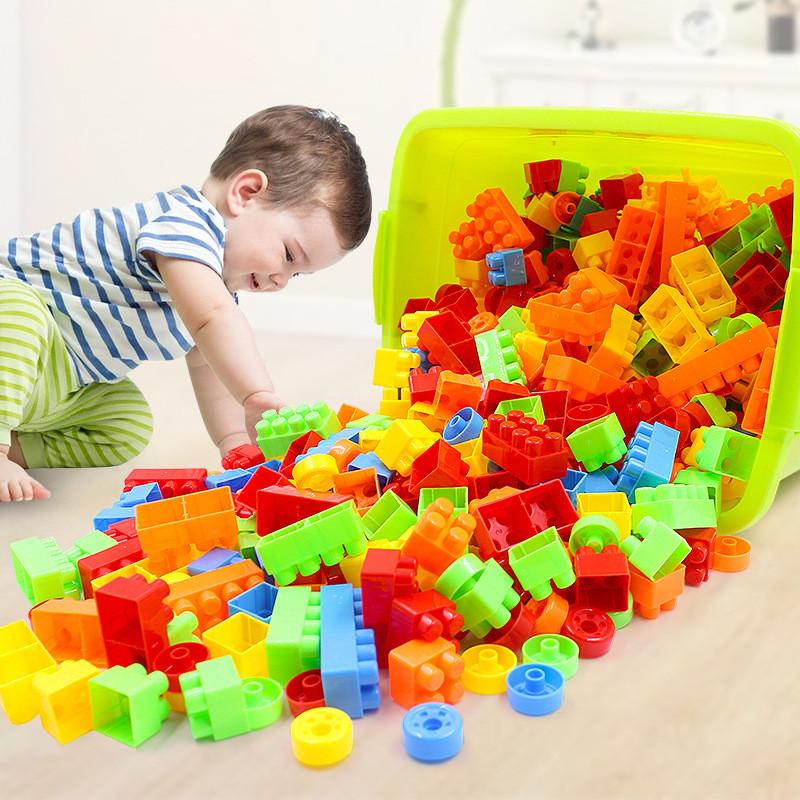 Building Large Plastic Blocks Kids – Diy Educational Set Early Learning Puzzle