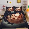 Christmas Printed Home Bedclothes Microfiber King Size Bedding Set Cover Children Superior Duvet Cover Set