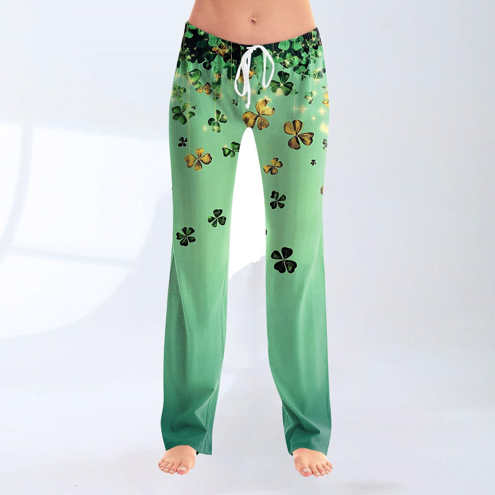 

Женская мода Свободный повседневный St. Повседневные брюки с принтом ко Дню Святого Патрика XL