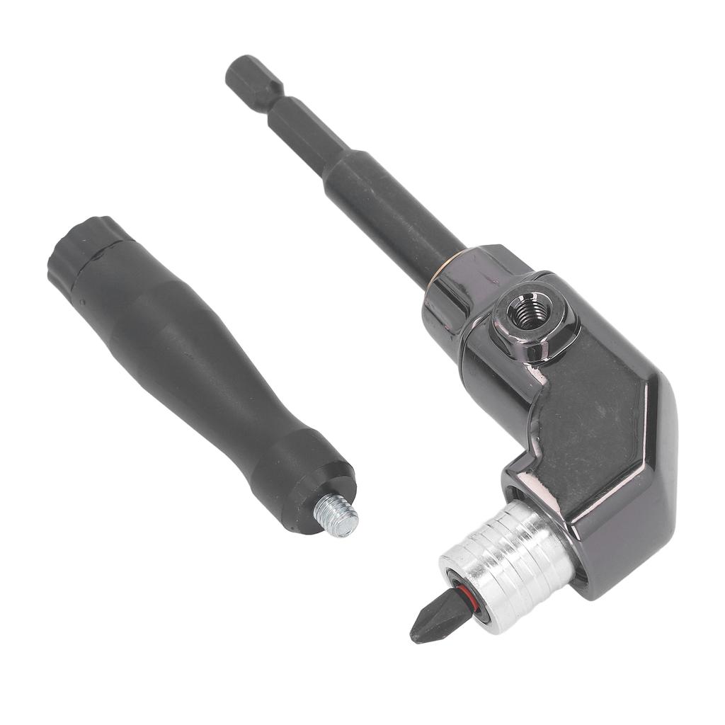 Right Angle Screwdriver Adaptor Aluminum Alloy 90 Degree Driver Attachment with ABS Handle for