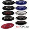 9.5cm 2Pins Auto Front Hood Emblem Rear Trunk Badge Decal Sticker For Ford Focus Mk2 Mk3 Fiesta Mk7 Ranger Mondeo Mk4 S-MAX Kuga