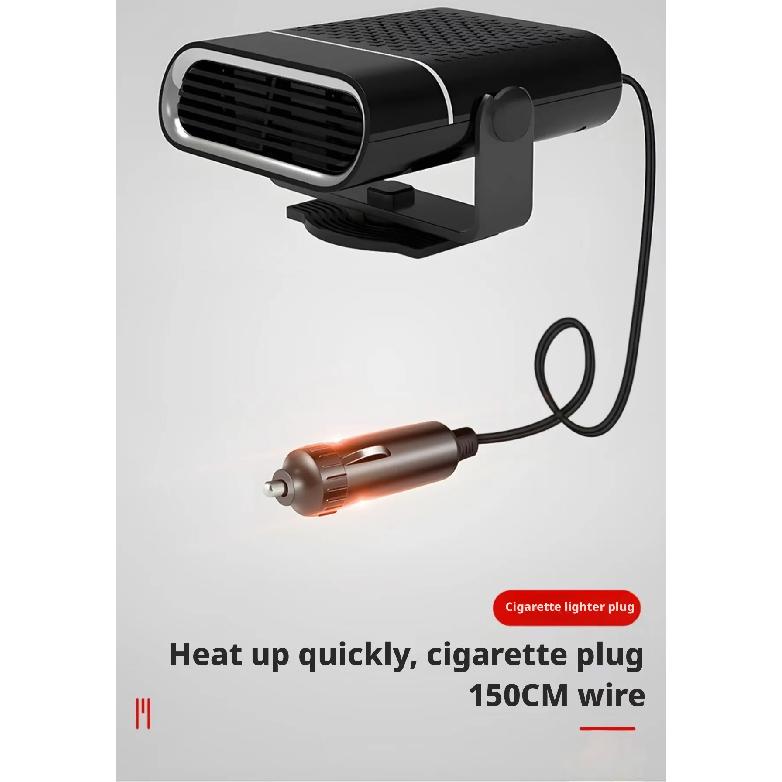 Car Heater Defroster Defogger 12V/24V Universal for Cars & Trucks 2-in-1 Cooling & Heating Quiet Operation Adjustable Angle