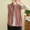 Spring Corduroy Vest Jacket Literary Casual Sleeveless Vest Women