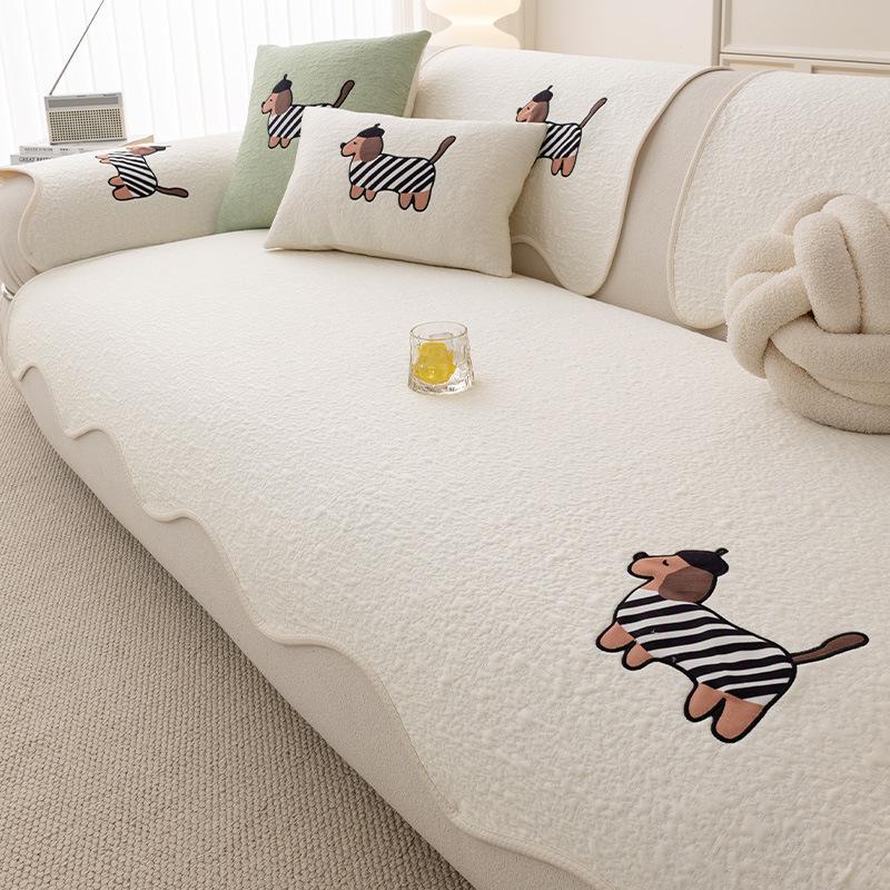 Summer New Cool Sofa Cushion Cartoon Cute Straight Leather Sofa Cover Summer Special-Shaped Sofa Seat Cushion