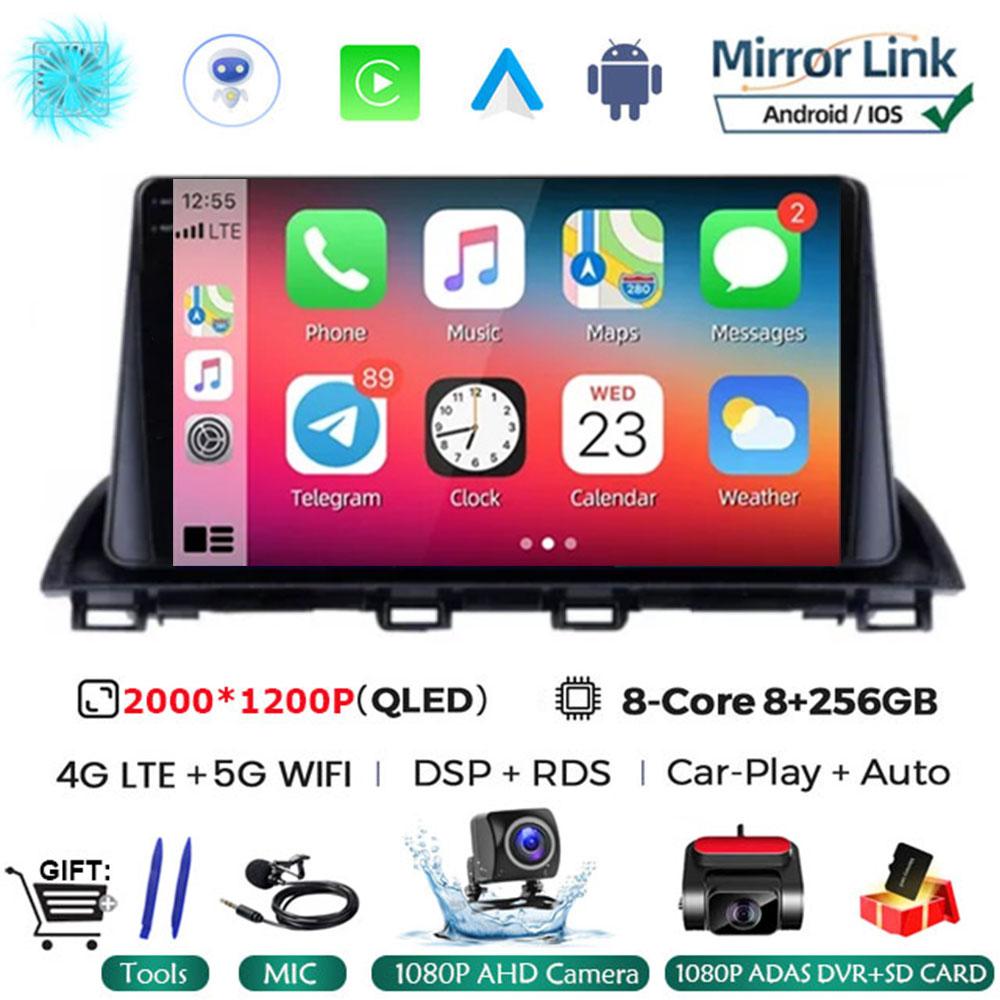 For Mazda 3 Axela 2014 - 2019 Android 14 Car Radio Multimedia Radio Player GPS Navigation Video Stereo Audio Head Unit 2DIN DVD