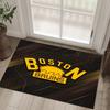 Boston Bruins Design Crystal Velvet Carpet Cozy Non?Slip Printed Rug For Bedroom Living Room Entrance