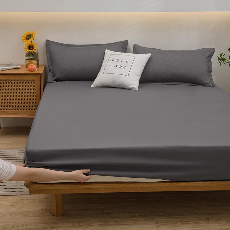 WOSTAR Luxury Double Bed Bed Sheet Elastic Fitted Sheet Mattress Protector Cover Couple 2 People Bed Linen 150 Bedding King Size