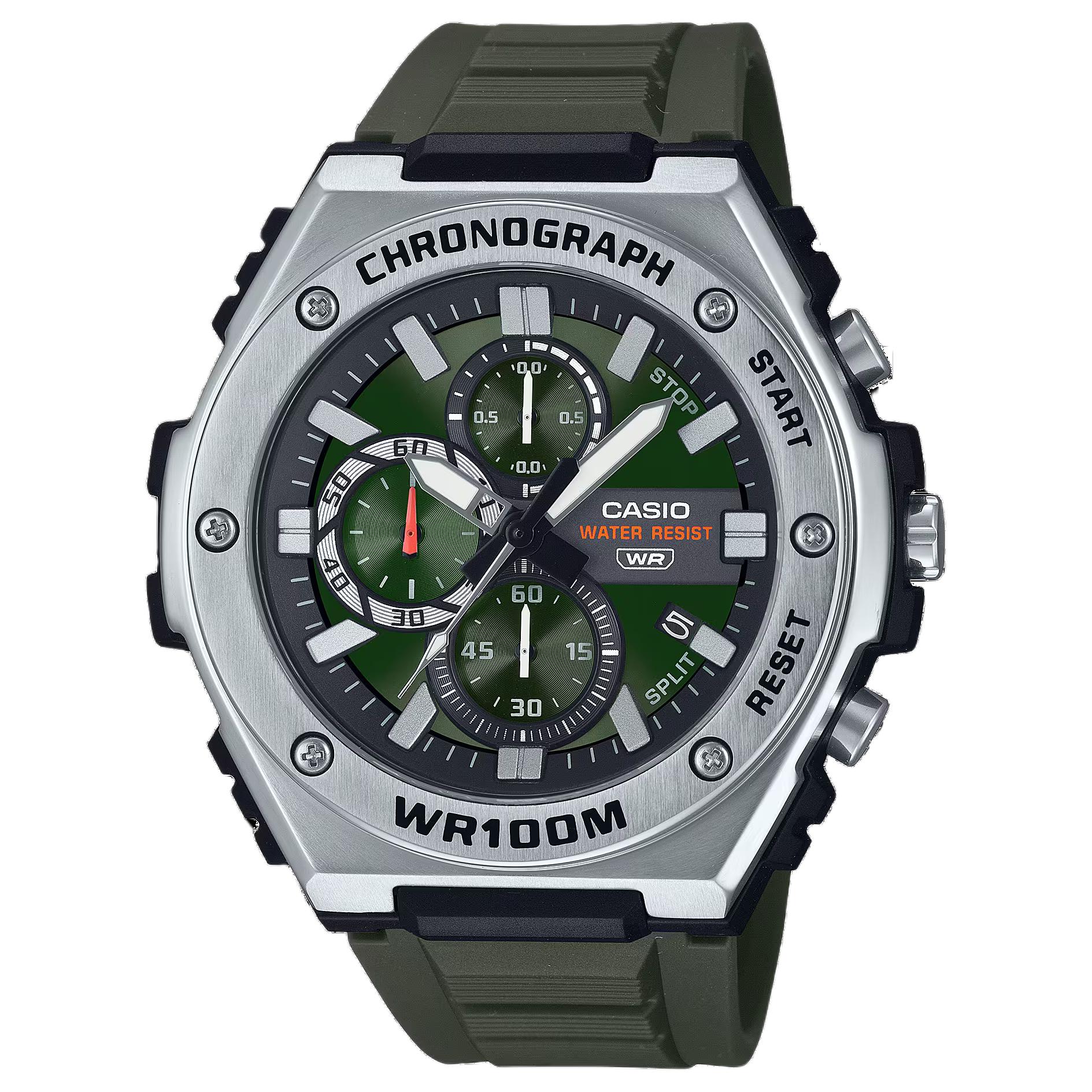 

CASIO STANDARD 100m Waterproof Quartz Movement Resin Strap Watch Men s Watches Green Dial MWA-300H-3AV Green Dial