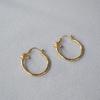 Celi Minimalist Gold-Plated Brass French Knotted Hoop Earrings for Women