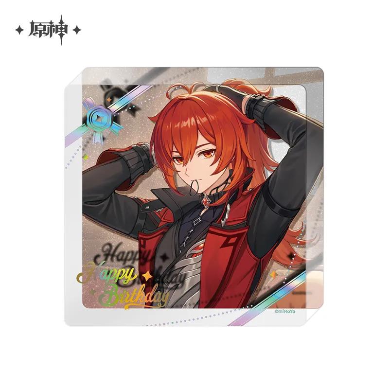 Sunsyea Genshin Impact Official Merch miHoYo Original 2025 Birthday Series Acrylic Coaster Alhaitham Ayato Baizhu Wanderer Diluc