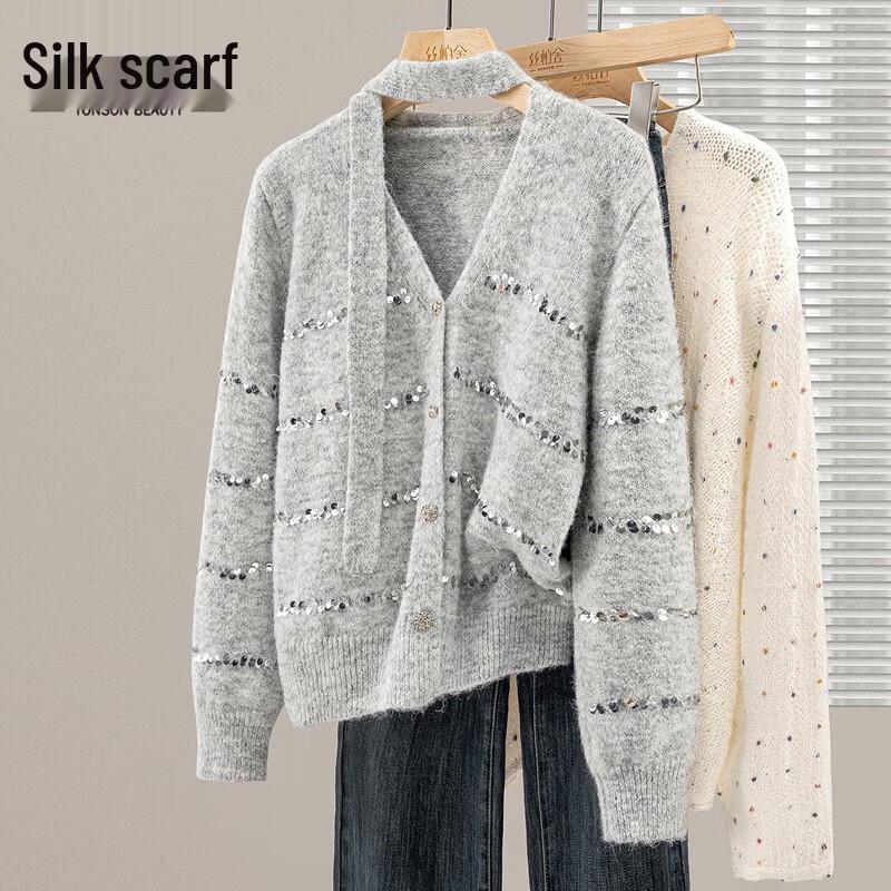 

Women s V-Neck Wool Blend Knit Sweater S