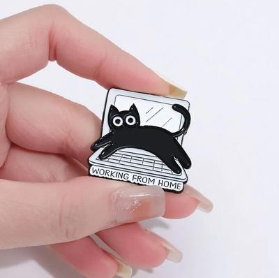 Broche Moderno e Fofo, Distintivo de Gato, Distintivo de Broche para Roupas e Bolsas