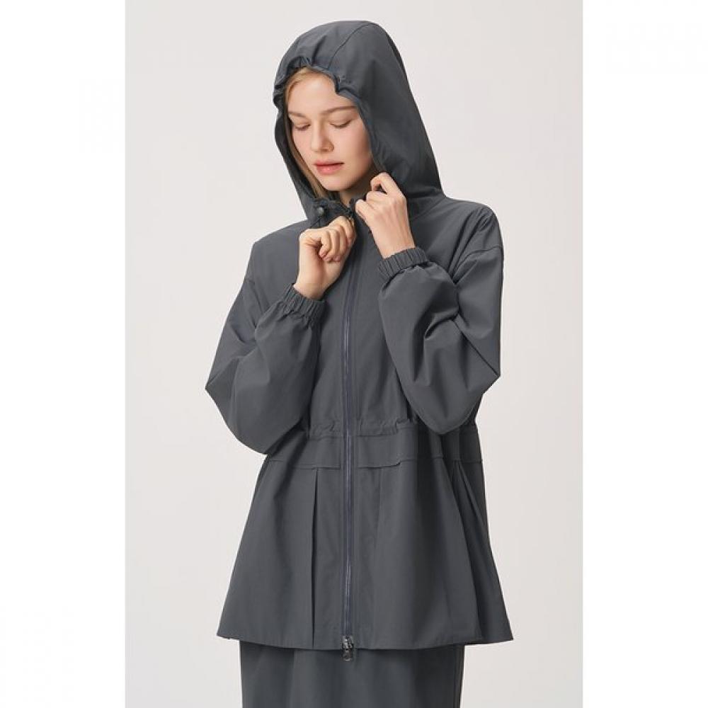 Huit Hooded Big Pocket Half Jumper Htwjp6i05t
